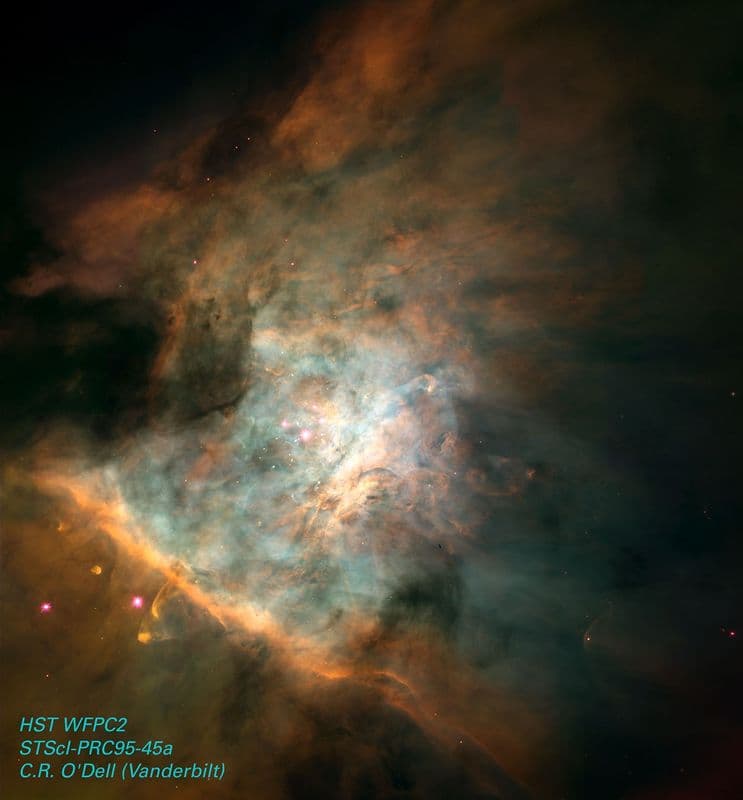 Nebulosa de Órion fotografada pelo telescópio espacial Hubble